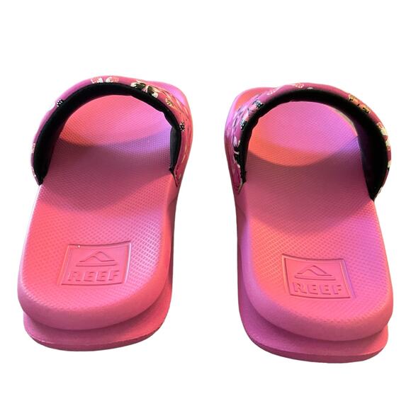 Reef Kids Orchid Butterfly Pink Sandal Slides Size 1 - Picture 4 of 7